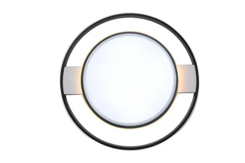 Светильник потолочный LED с пультом HIGH-TECH LED LAMPS 82001 Natali Kovaltseva белый на 1 лампу, основание белое чёрное в стиле хай-тек с пультом кольца фото 3